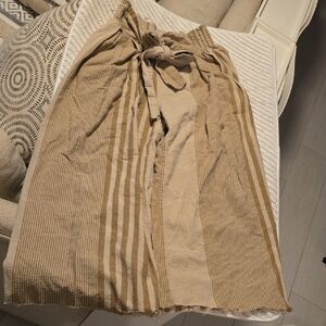 Free People Tan Striped Wide Leg Pants